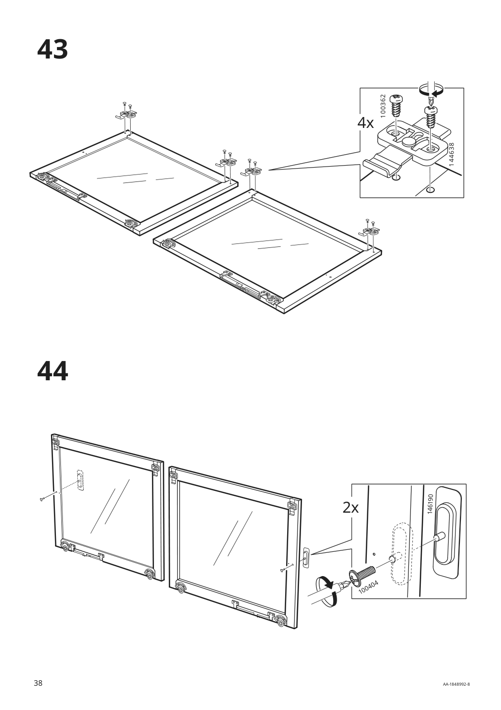 Assembly instructions for IKEA Malsjoe sideboard black stained | Page 38 - IKEA MALSJÖ sideboard 003.277.72