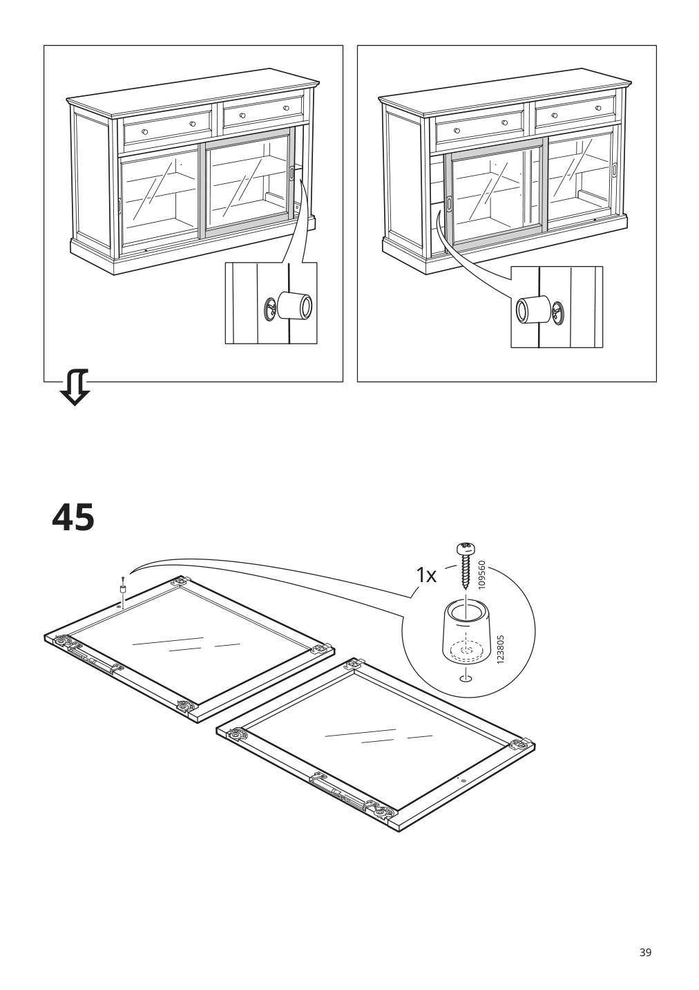 Assembly instructions for IKEA Malsjoe sideboard black stained | Page 39 - IKEA MALSJÖ sideboard 003.277.72