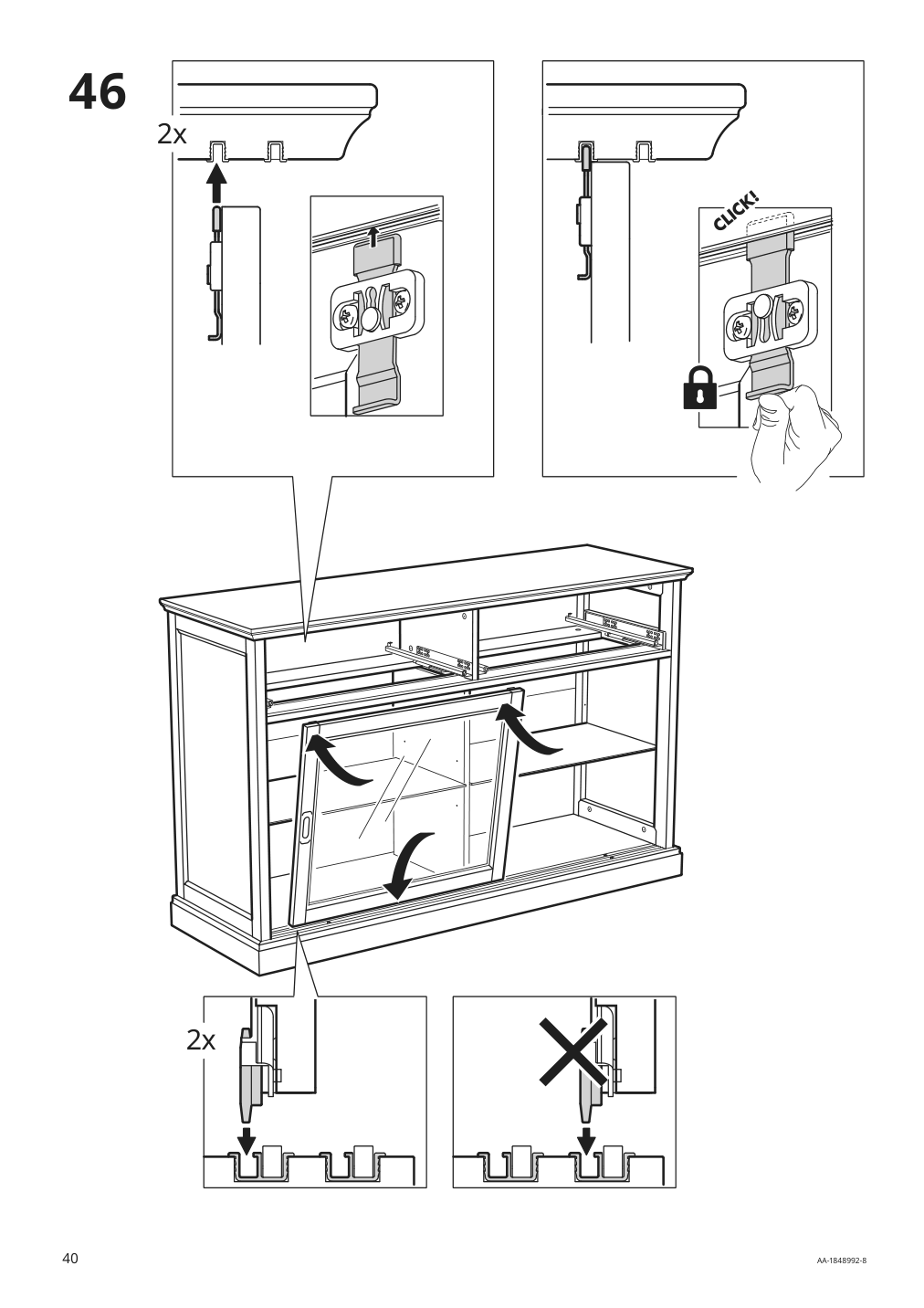 Assembly instructions for IKEA Malsjoe sideboard black stained | Page 40 - IKEA MALSJÖ sideboard 003.277.72