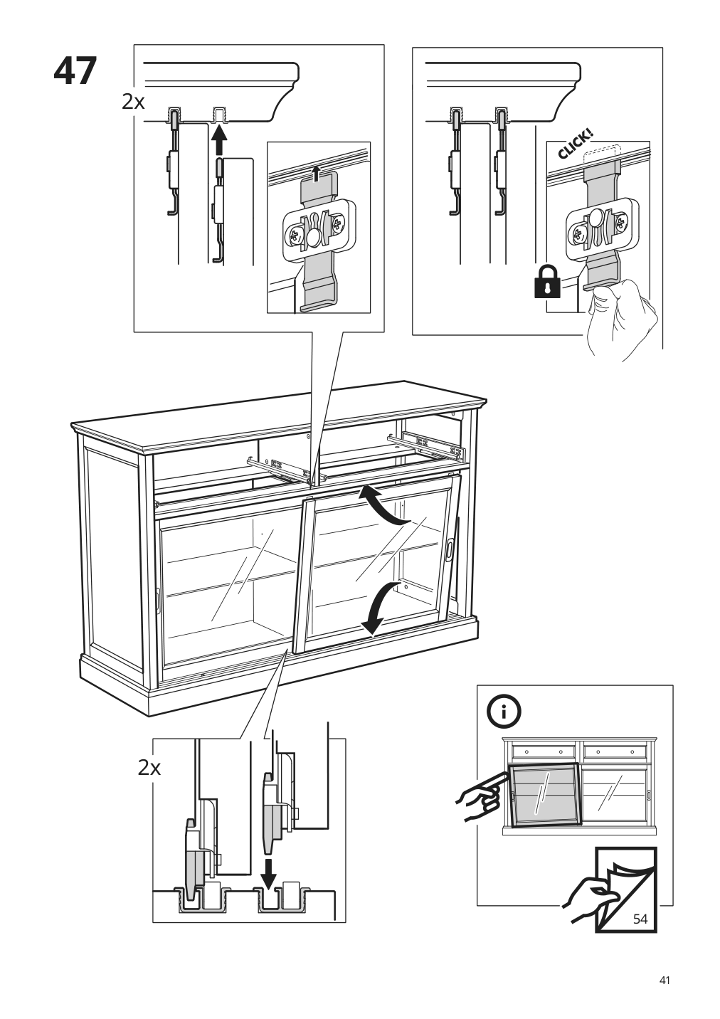 Assembly instructions for IKEA Malsjoe sideboard black stained | Page 41 - IKEA MALSJÖ sideboard 003.277.72