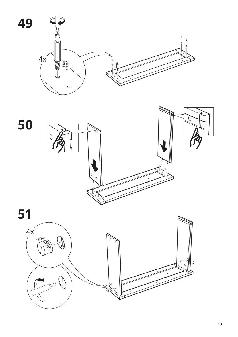 Assembly instructions for IKEA Malsjoe sideboard black stained | Page 43 - IKEA MALSJÖ sideboard 003.277.72