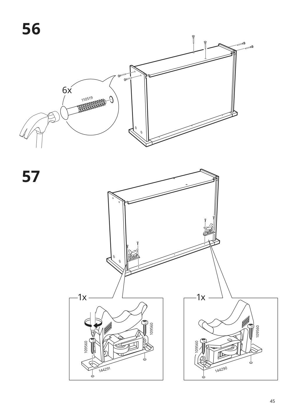 Assembly instructions for IKEA Malsjoe sideboard black stained | Page 45 - IKEA MALSJÖ sideboard 003.277.72