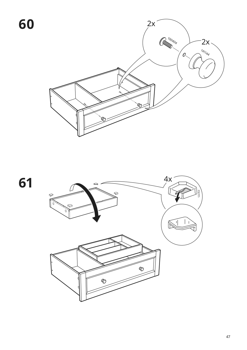 Assembly instructions for IKEA Malsjoe sideboard black stained | Page 47 - IKEA MALSJÖ sideboard 003.277.72