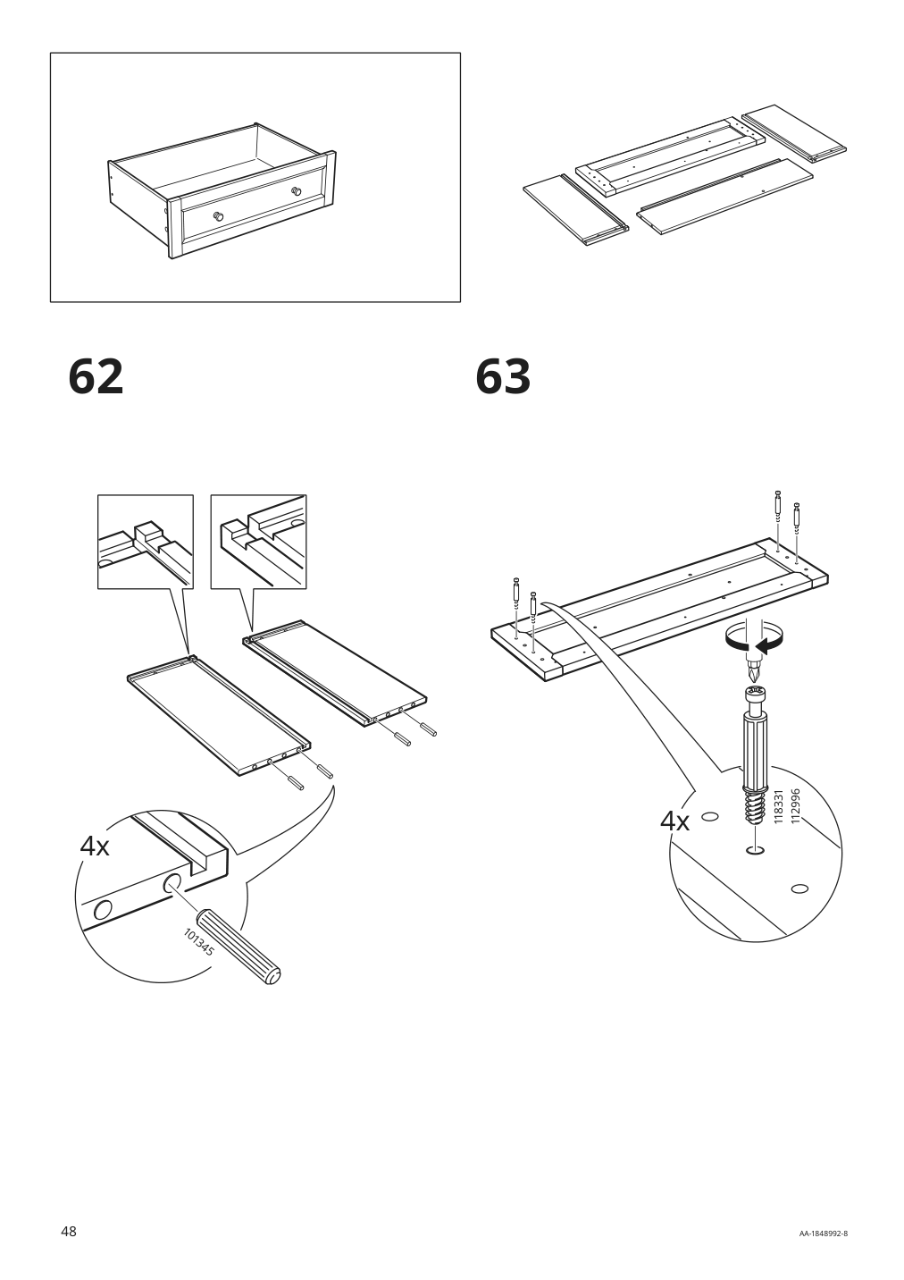 Assembly instructions for IKEA Malsjoe sideboard black stained | Page 48 - IKEA MALSJÖ sideboard 003.277.72