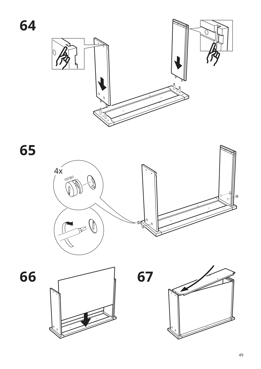 Assembly instructions for IKEA Malsjoe sideboard black stained | Page 49 - IKEA MALSJÖ sideboard 003.277.72