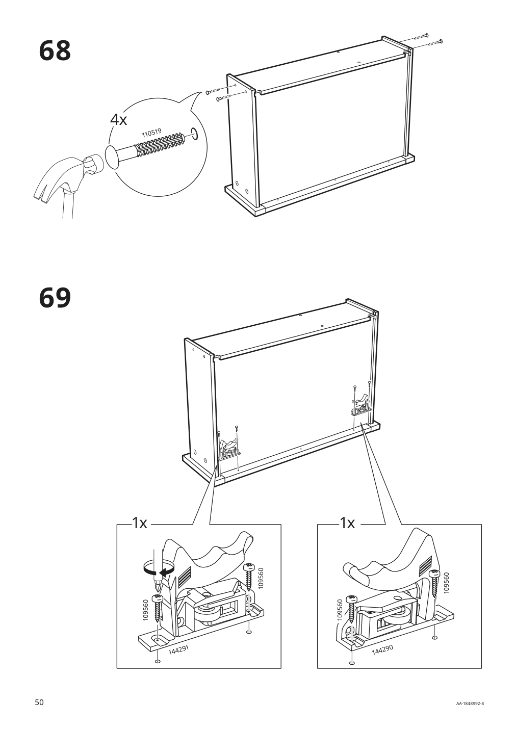 Assembly instructions for IKEA Malsjoe sideboard black stained | Page 50 - IKEA MALSJÖ sideboard 003.277.72