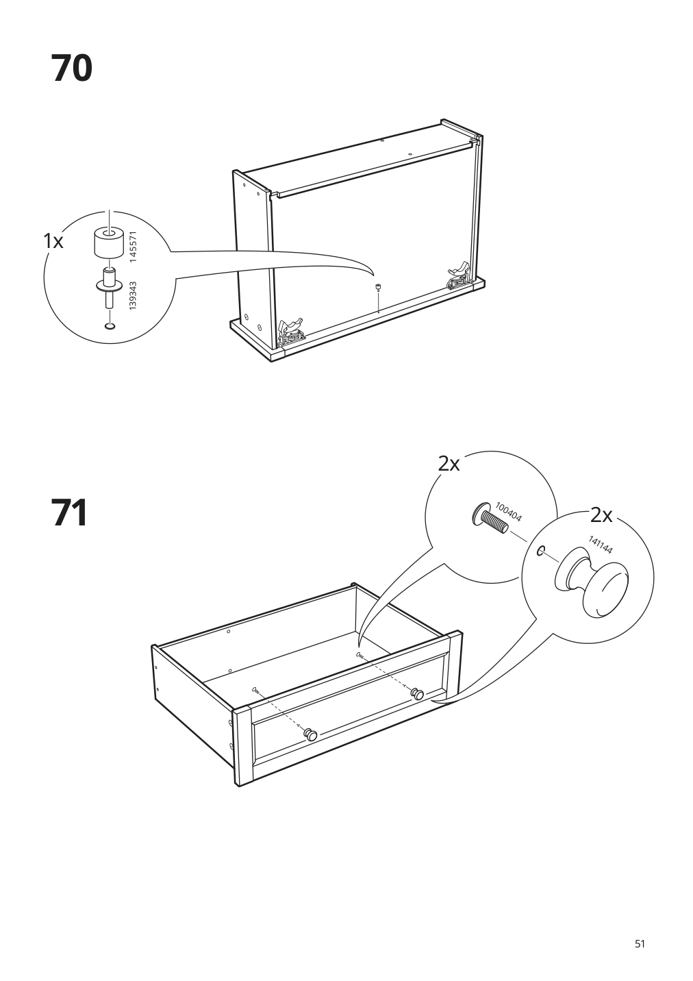 Assembly instructions for IKEA Malsjoe sideboard black stained | Page 51 - IKEA MALSJÖ sideboard 003.277.72