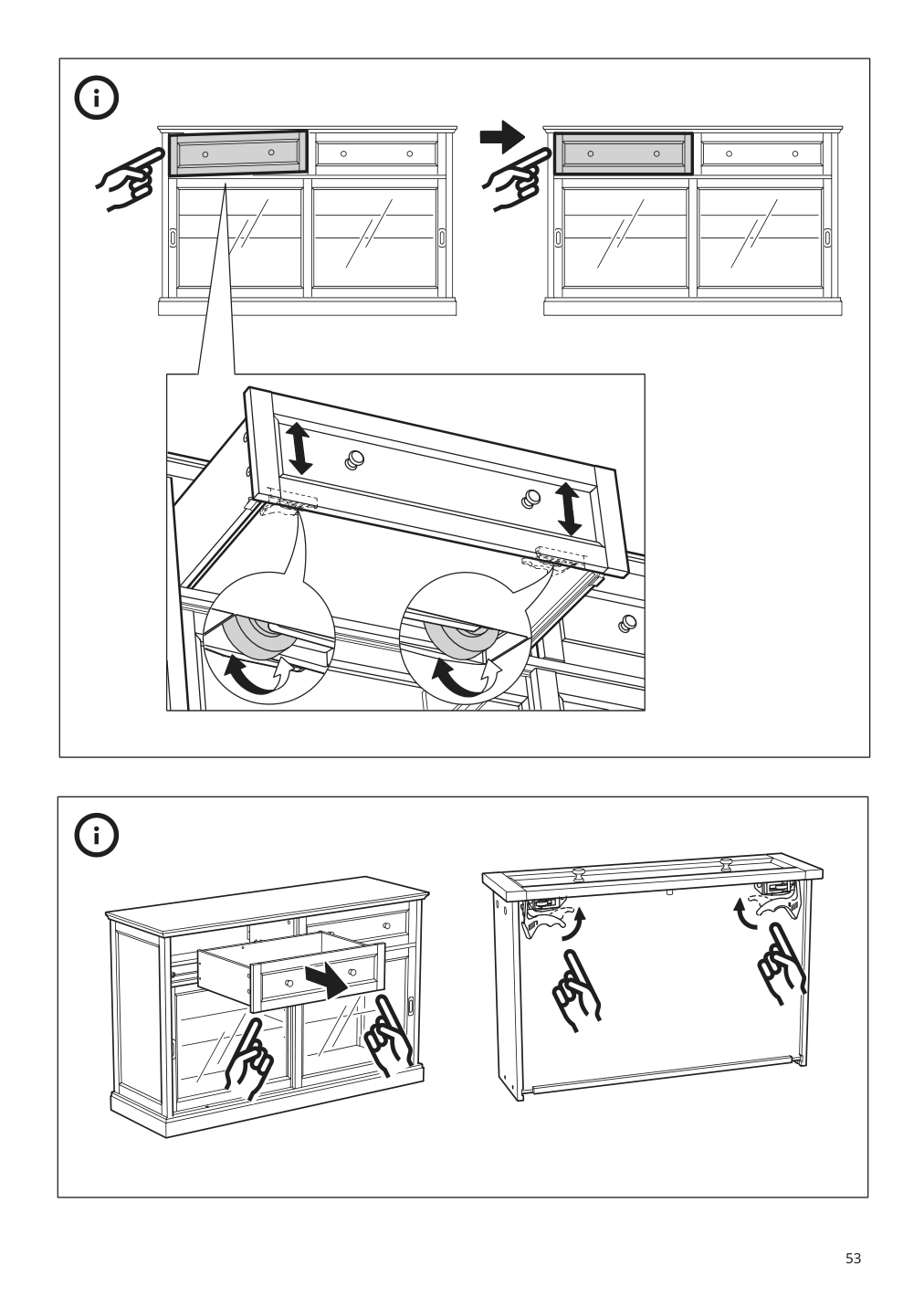 Assembly instructions for IKEA Malsjoe sideboard black stained | Page 53 - IKEA MALSJÖ sideboard 003.277.72