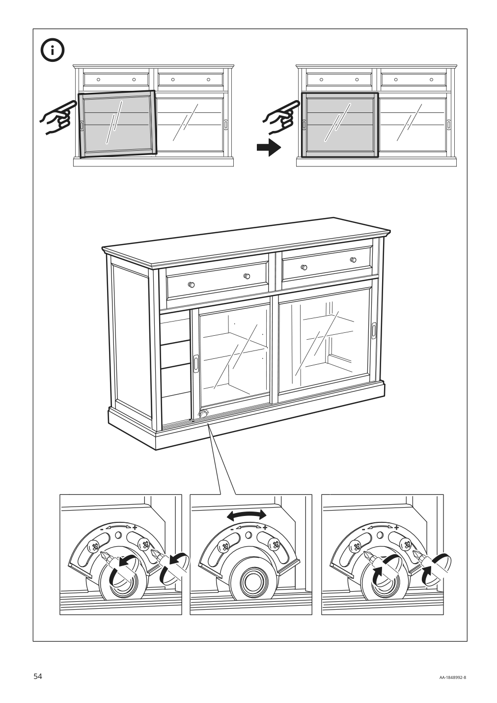 Assembly instructions for IKEA Malsjoe sideboard black stained | Page 54 - IKEA MALSJÖ sideboard 003.277.72