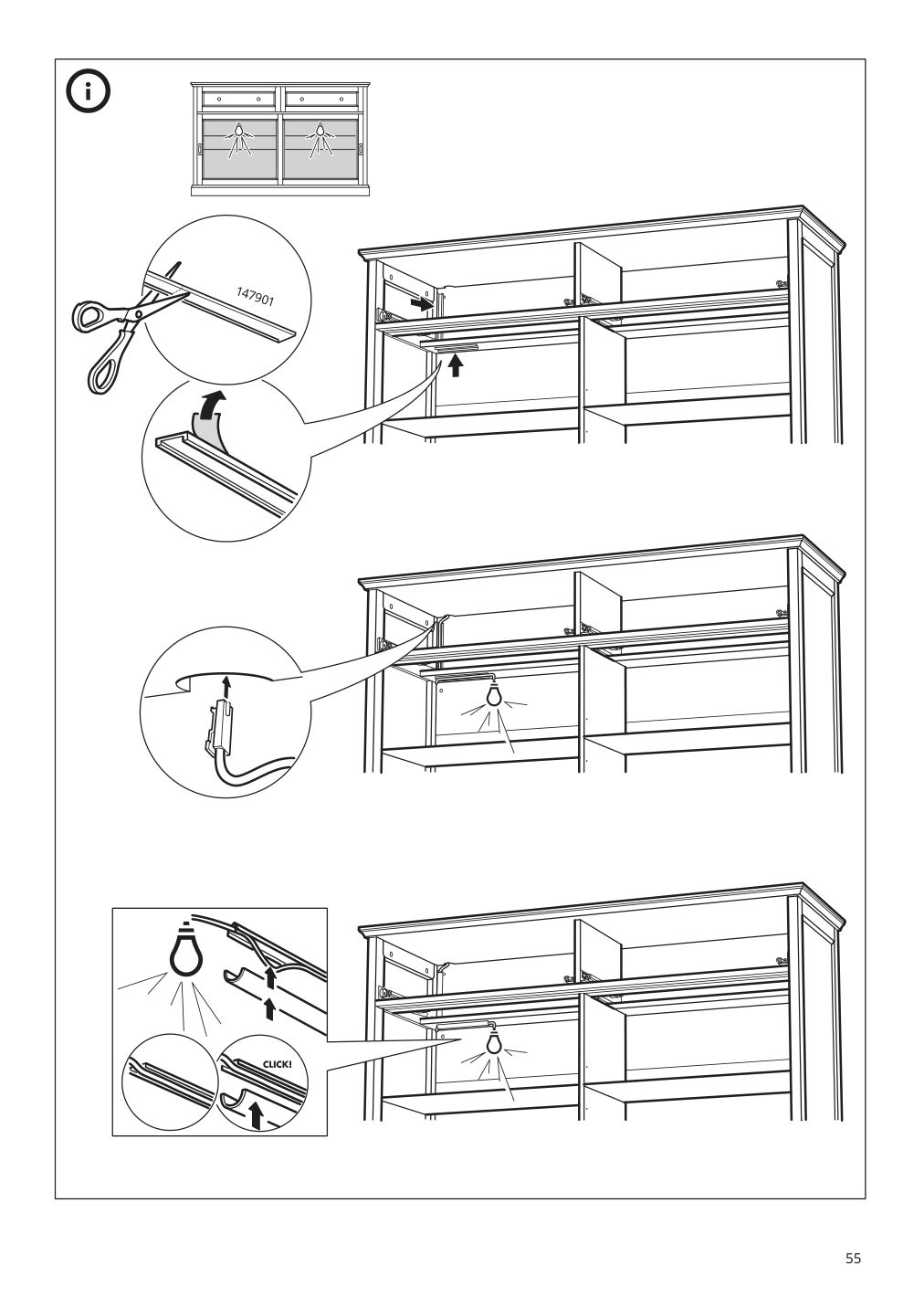 Assembly instructions for IKEA Malsjoe sideboard black stained | Page 55 - IKEA MALSJÖ sideboard 003.277.72