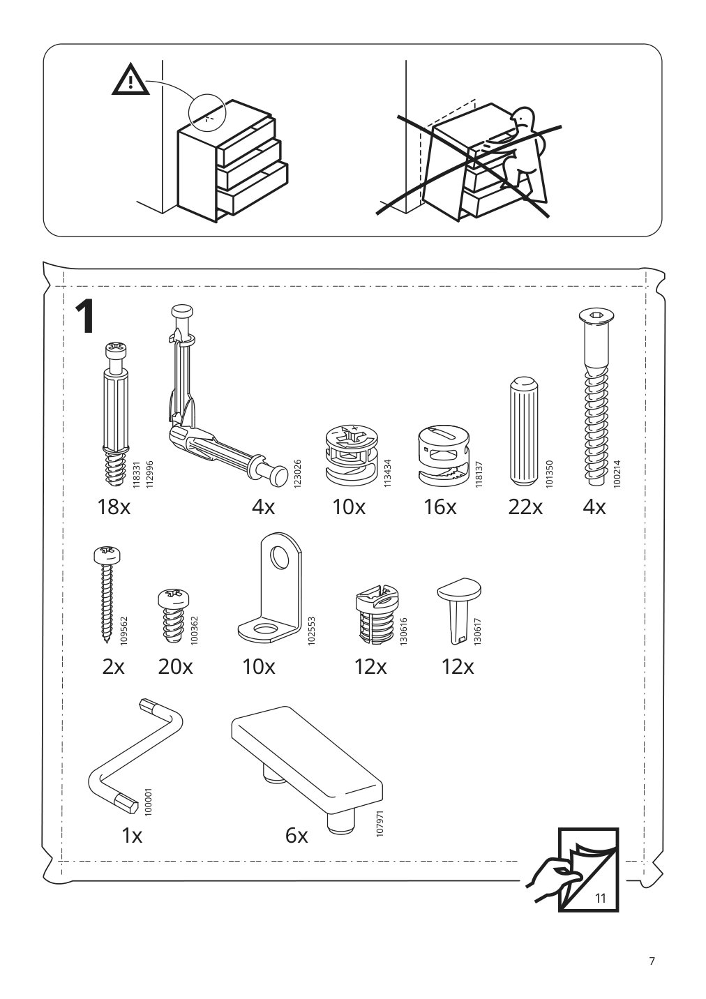 Assembly instructions for IKEA Malsjoe sideboard black stained | Page 7 - IKEA MALSJÖ sideboard 003.277.72