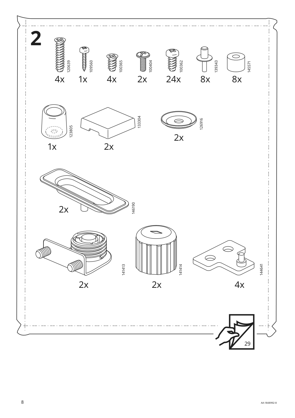 Assembly instructions for IKEA Malsjoe sideboard black stained | Page 8 - IKEA MALSJÖ sideboard 003.277.72