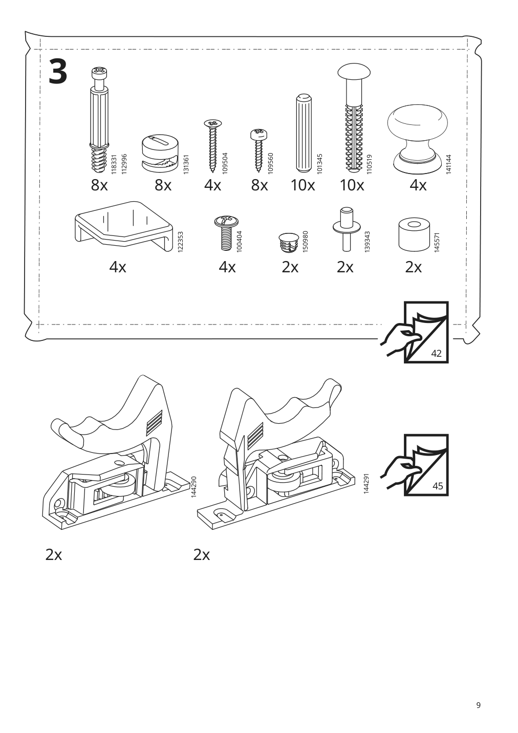 Assembly instructions for IKEA Malsjoe sideboard black stained | Page 9 - IKEA MALSJÖ sideboard 003.277.72