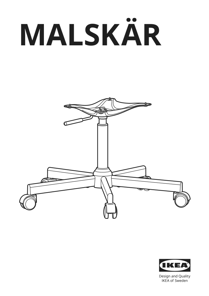 Assembly instructions for IKEA Malskaer chair frame swivel black | Page 1 - IKEA LAGKAPTEN/ELDBERGET / VITTSJÖ desk and storage combination 994.367.67