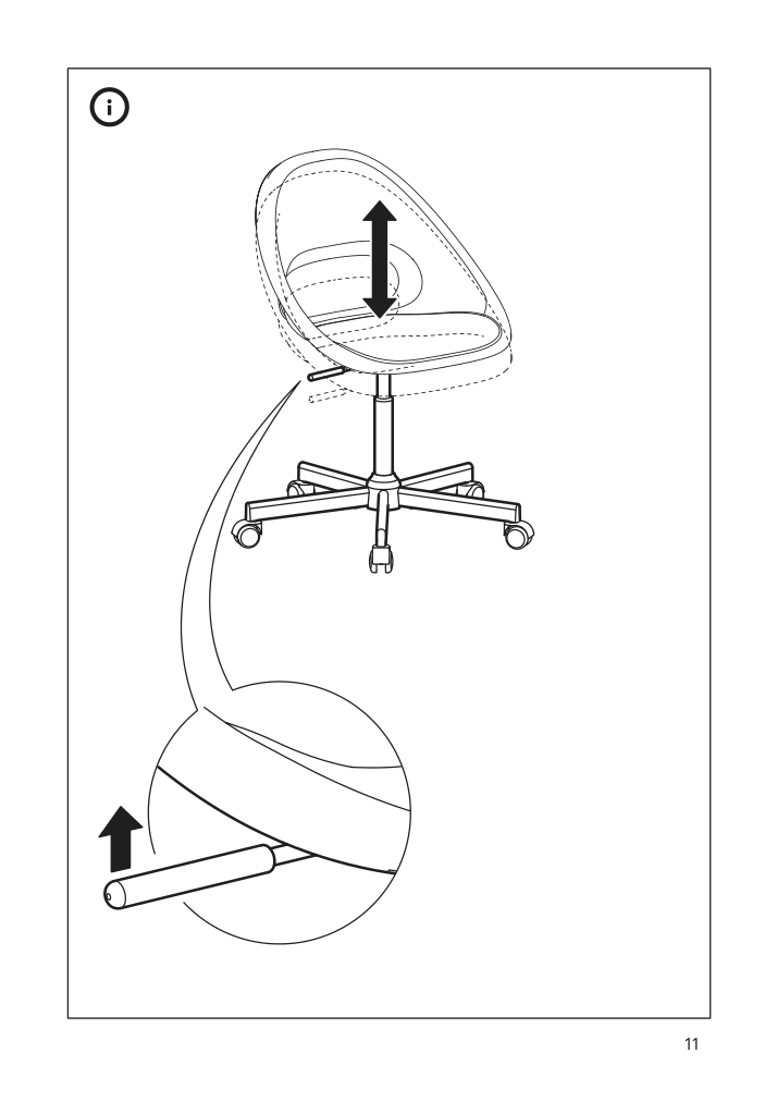 Assembly instructions for IKEA Malskaer chair frame swivel black | Page 11 - IKEA LAGKAPTEN/ELDBERGET / VITTSJÖ desk and storage combination 994.367.67