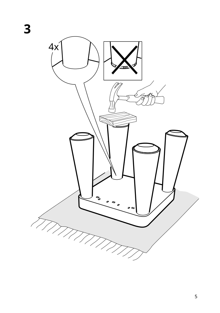 Assembly instructions for IKEA Mammut childrens chair indoor outdoor white | Page 5 - IKEA MAMMUT children's chair 403.653.71