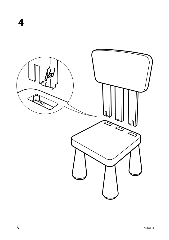 Assembly instructions for IKEA Mammut childrens chair indoor outdoor white | Page 6 - IKEA MAMMUT children's chair 403.653.71