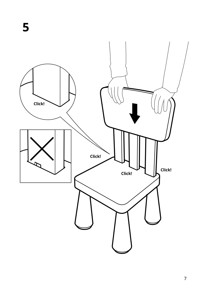 Assembly instructions for IKEA Mammut childrens chair indoor outdoor white | Page 7 - IKEA MAMMUT children's chair 403.653.71