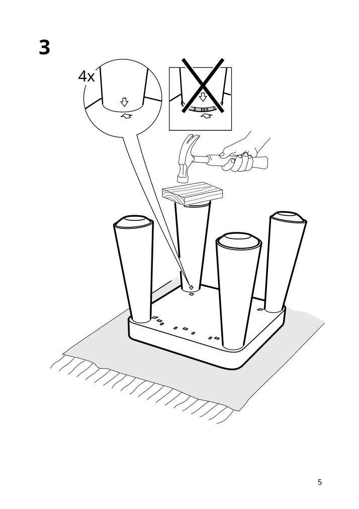 Assembly instructions for IKEA Mammut childrens chair indoor outdoor white | Page 5 - IKEA MAMMUT children's chair 403.653.71