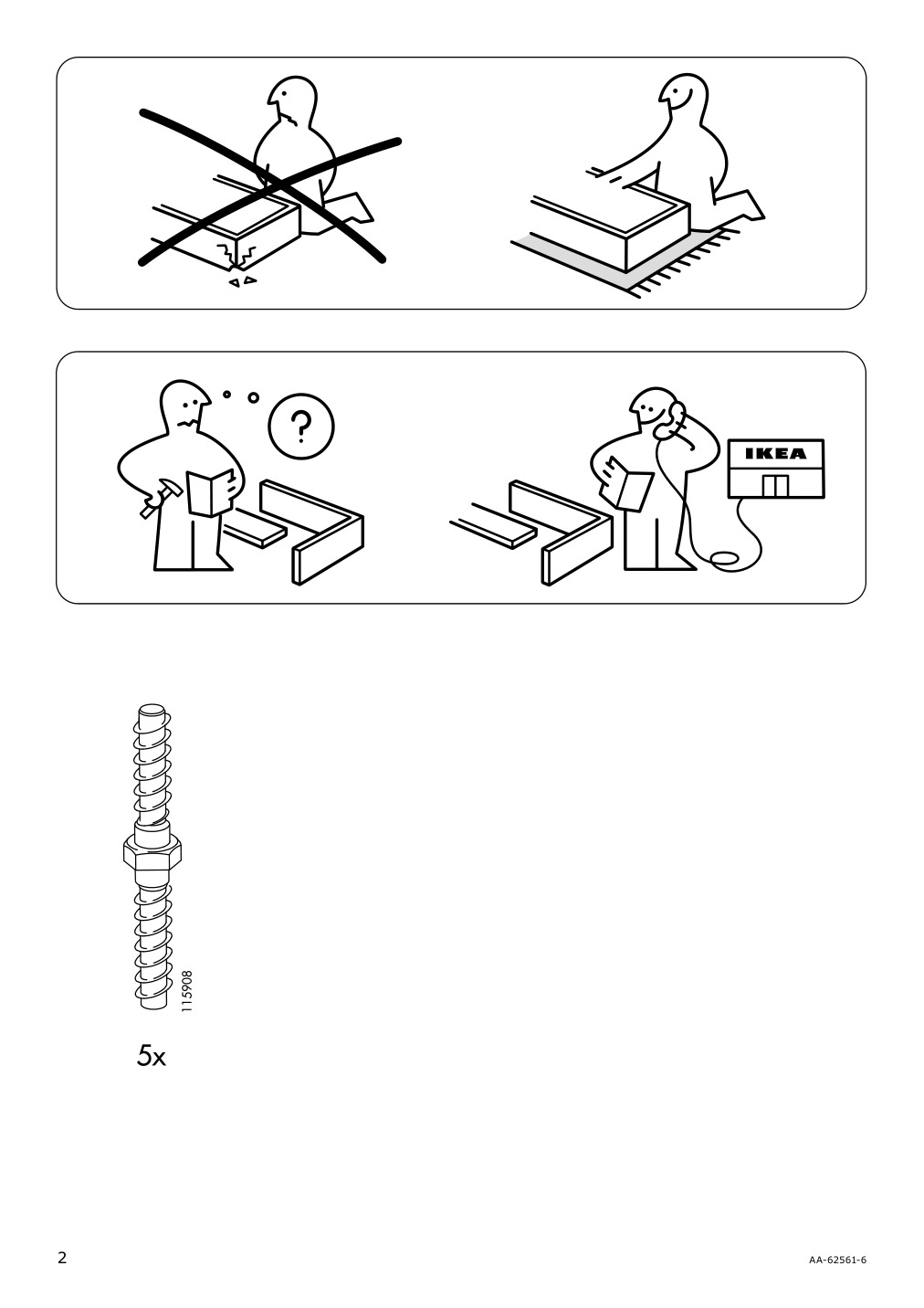 Assembly instructions for IKEA Mammut childrens table indoor outdoor blue | Page 2 - IKEA MAMMUT children's table 903.651.80