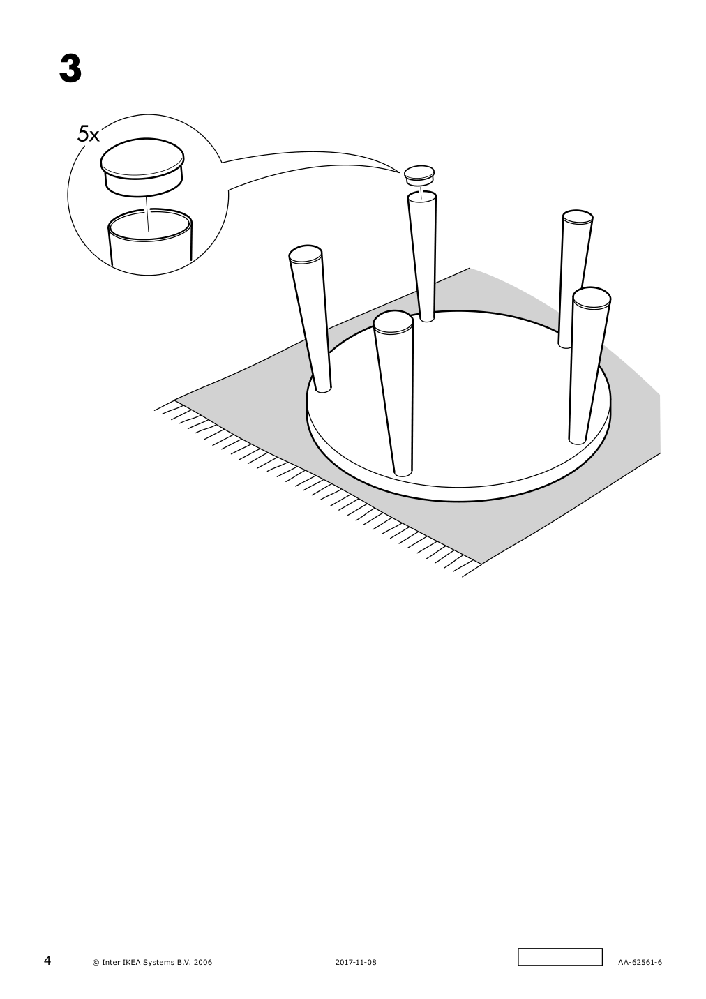 Assembly instructions for IKEA Mammut childrens table indoor outdoor blue | Page 4 - IKEA MAMMUT children's table 903.651.80