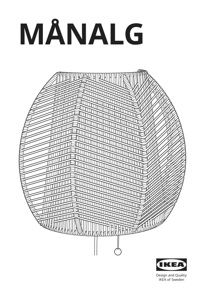 Assembly instructions for IKEA Manalg wall lamp sedge handmade | Page 1 - IKEA MÅNALG wall lamp 604.838.92