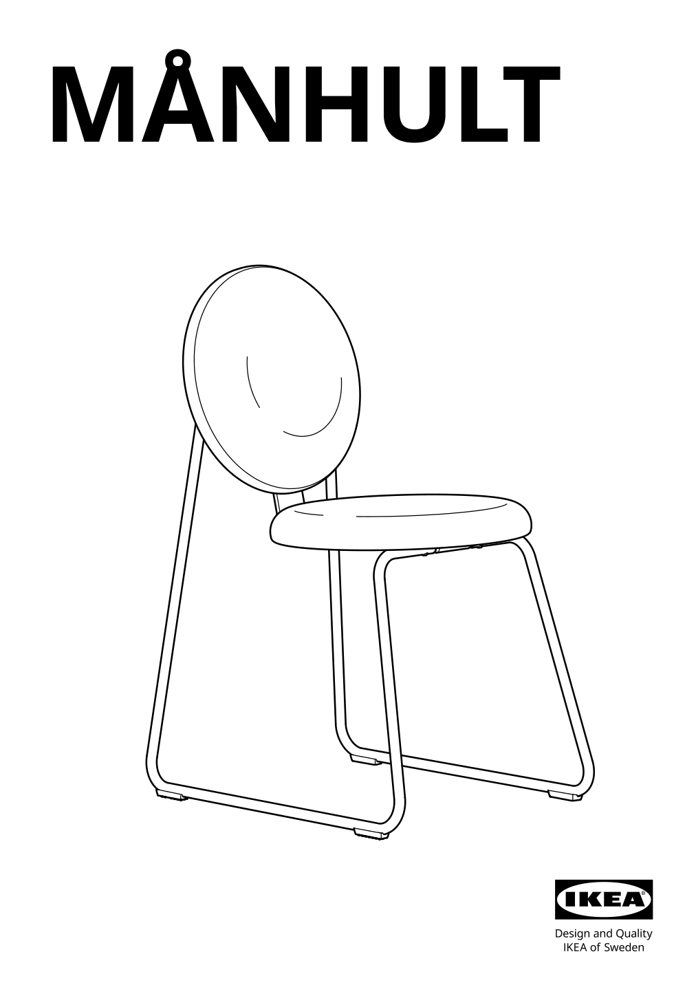 Assembly instructions for IKEA Manhult chair black hakebo gray green | Page 1 - IKEA STENSELE / MÅNHULT table and 2 chairs 995.059.25