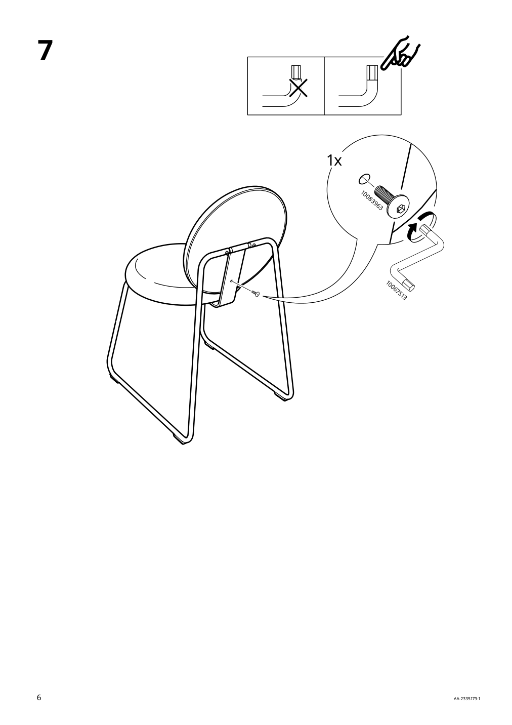 Assembly instructions for IKEA Manhult chair black hakebo gray green | Page 6 - IKEA STENSELE / MÅNHULT table and 2 chairs 995.059.25