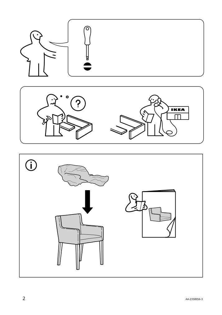 Assembly instructions for IKEA Marenaes chair black | Page 2 - IKEA STRANDTORP / MÅRENÄS table and 6 armchairs 895.188.29