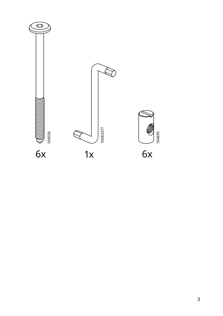 Assembly instructions for IKEA Marenaes chair black | Page 3 - IKEA STRANDTORP / MÅRENÄS table and 6 armchairs 895.188.29