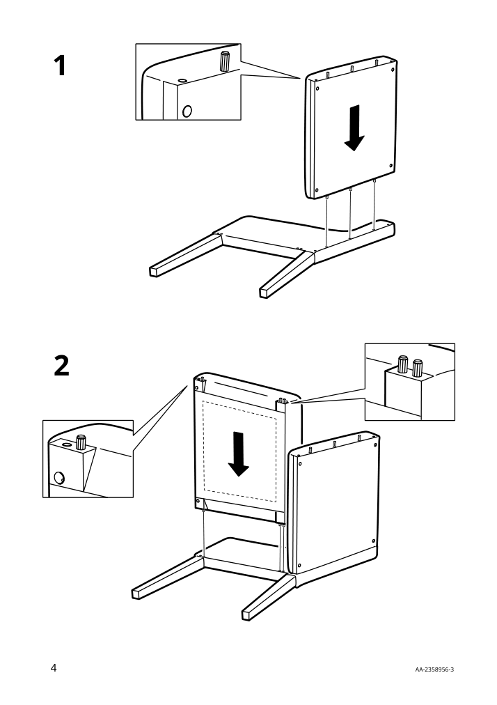 Assembly instructions for IKEA Marenaes chair black | Page 4 - IKEA STRANDTORP / MÅRENÄS table and 6 armchairs 895.188.29