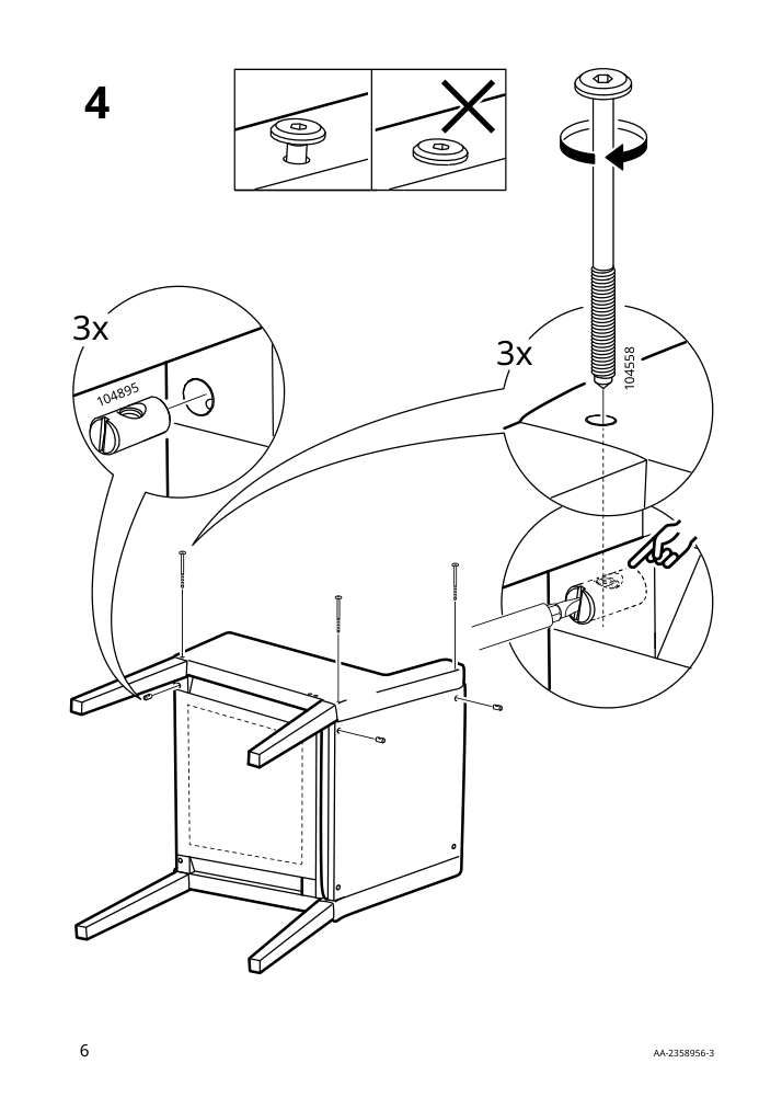 Assembly instructions for IKEA Marenaes chair black | Page 6 - IKEA STRANDTORP / MÅRENÄS table and 6 armchairs 895.188.29