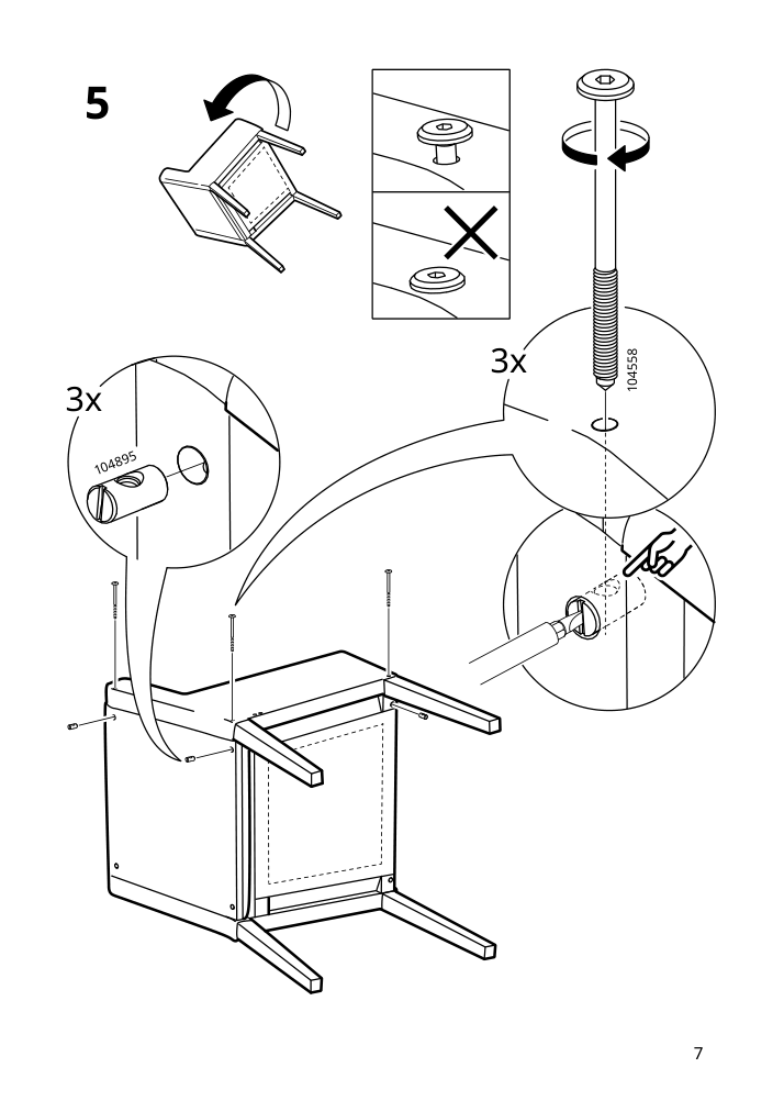 Assembly instructions for IKEA Marenaes chair black | Page 7 - IKEA STRANDTORP / MÅRENÄS table and 6 armchairs 895.188.29