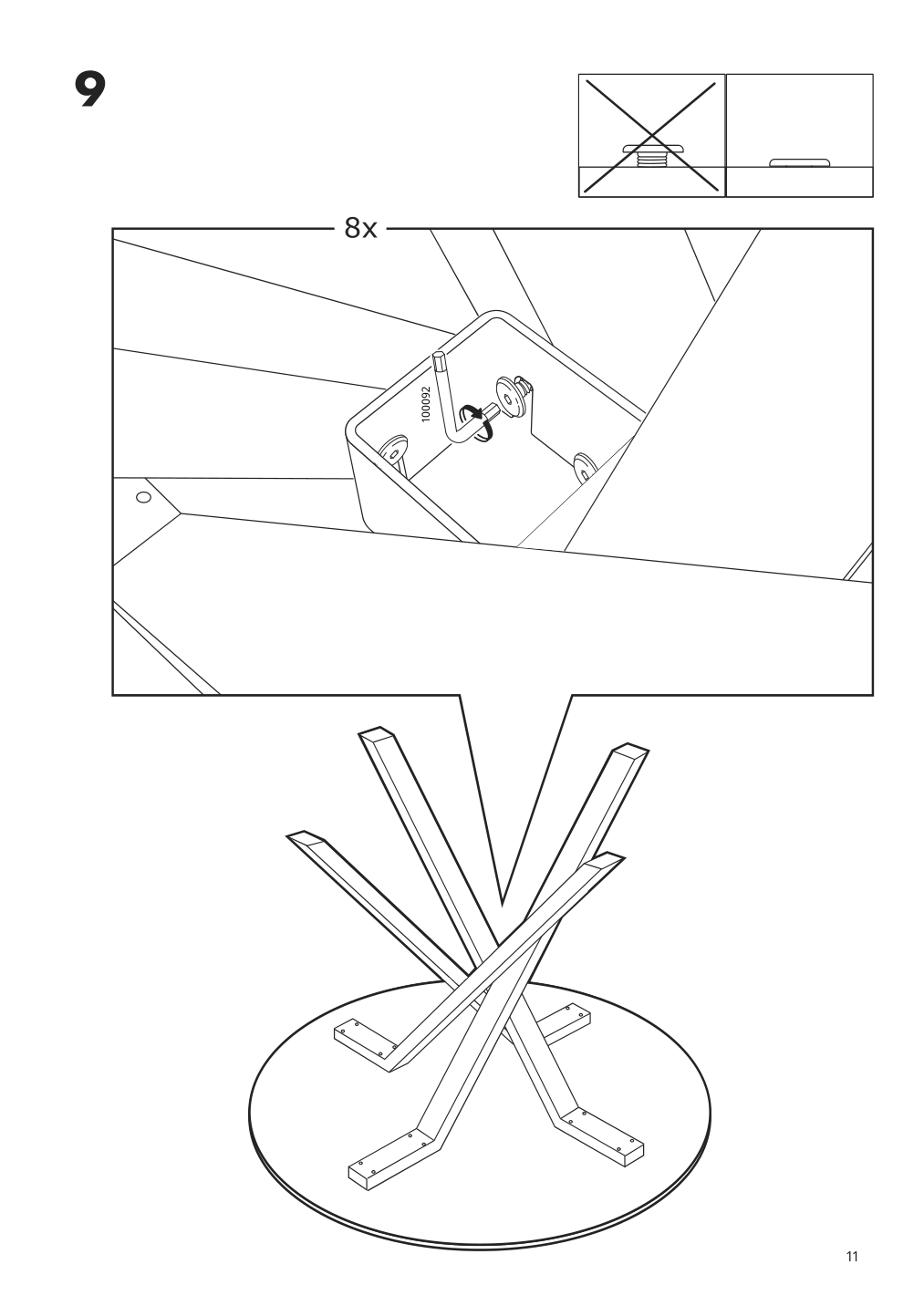 Assembly instructions for IKEA Mariedamm table black marble effect | Page 11 - IKEA MARIEDAMM table 704.926.45