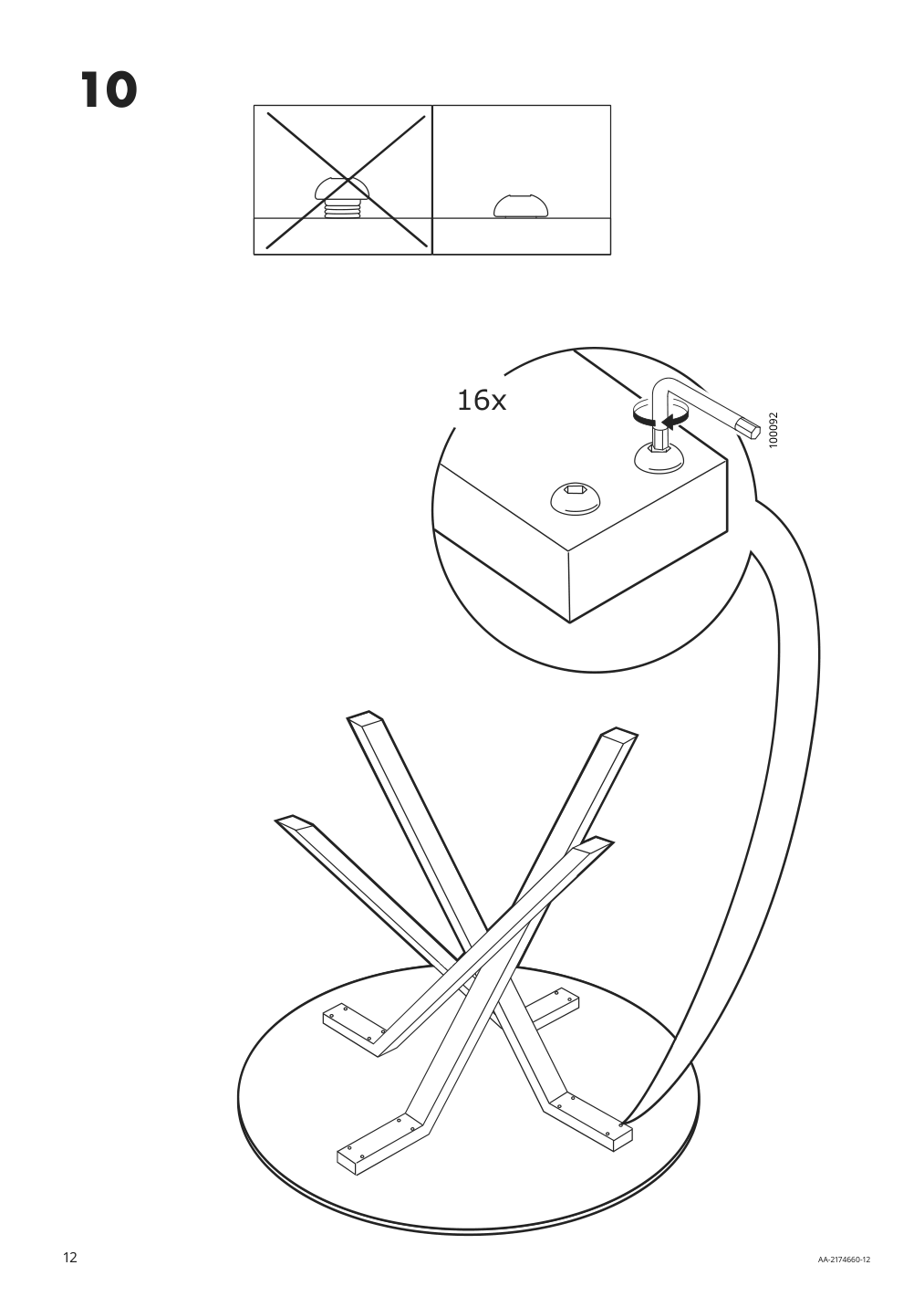 Assembly instructions for IKEA Mariedamm table black marble effect | Page 12 - IKEA MARIEDAMM table 704.926.45