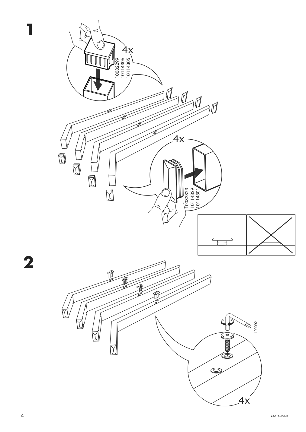 Assembly instructions for IKEA Mariedamm table black marble effect | Page 4 - IKEA MARIEDAMM table 704.926.45