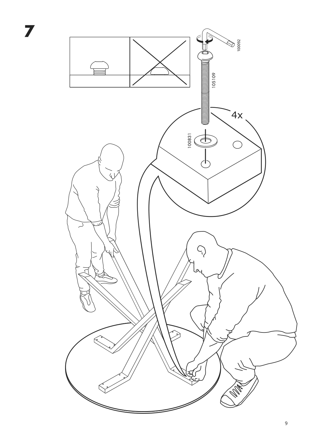 Assembly instructions for IKEA Mariedamm table black marble effect | Page 9 - IKEA MARIEDAMM table 704.926.45