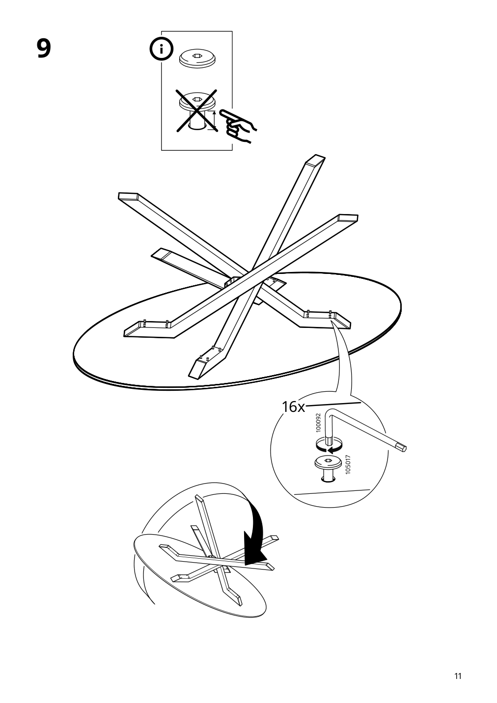 Assembly instructions for IKEA Mariedamm table black marble effect | Page 11 - IKEA MARIEDAMM table 205.761.24