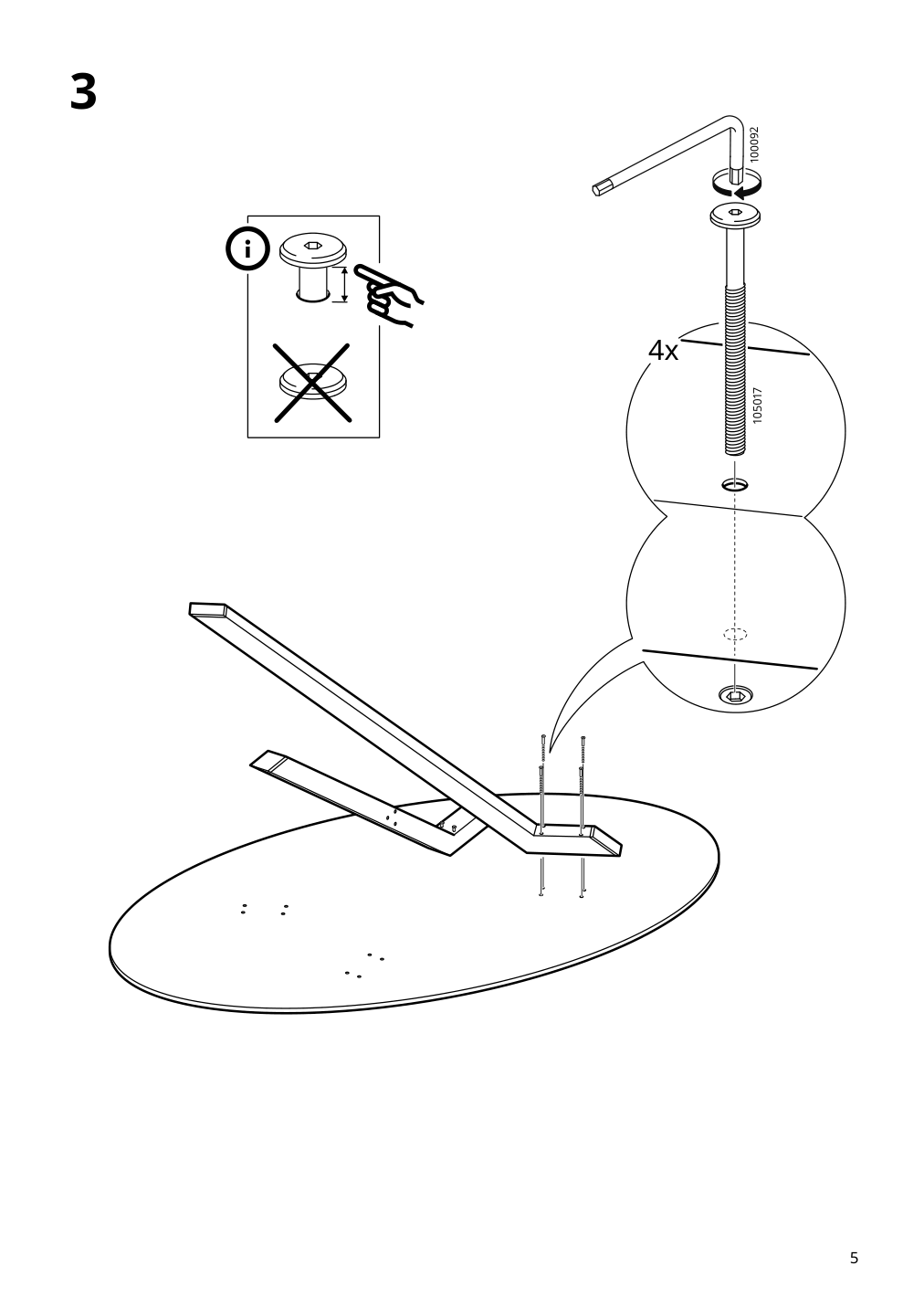 Assembly instructions for IKEA Mariedamm table black marble effect | Page 5 - IKEA MARIEDAMM table 205.761.24