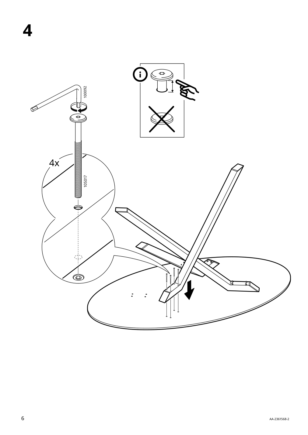 Assembly instructions for IKEA Mariedamm table black marble effect | Page 6 - IKEA MARIEDAMM table 205.761.24