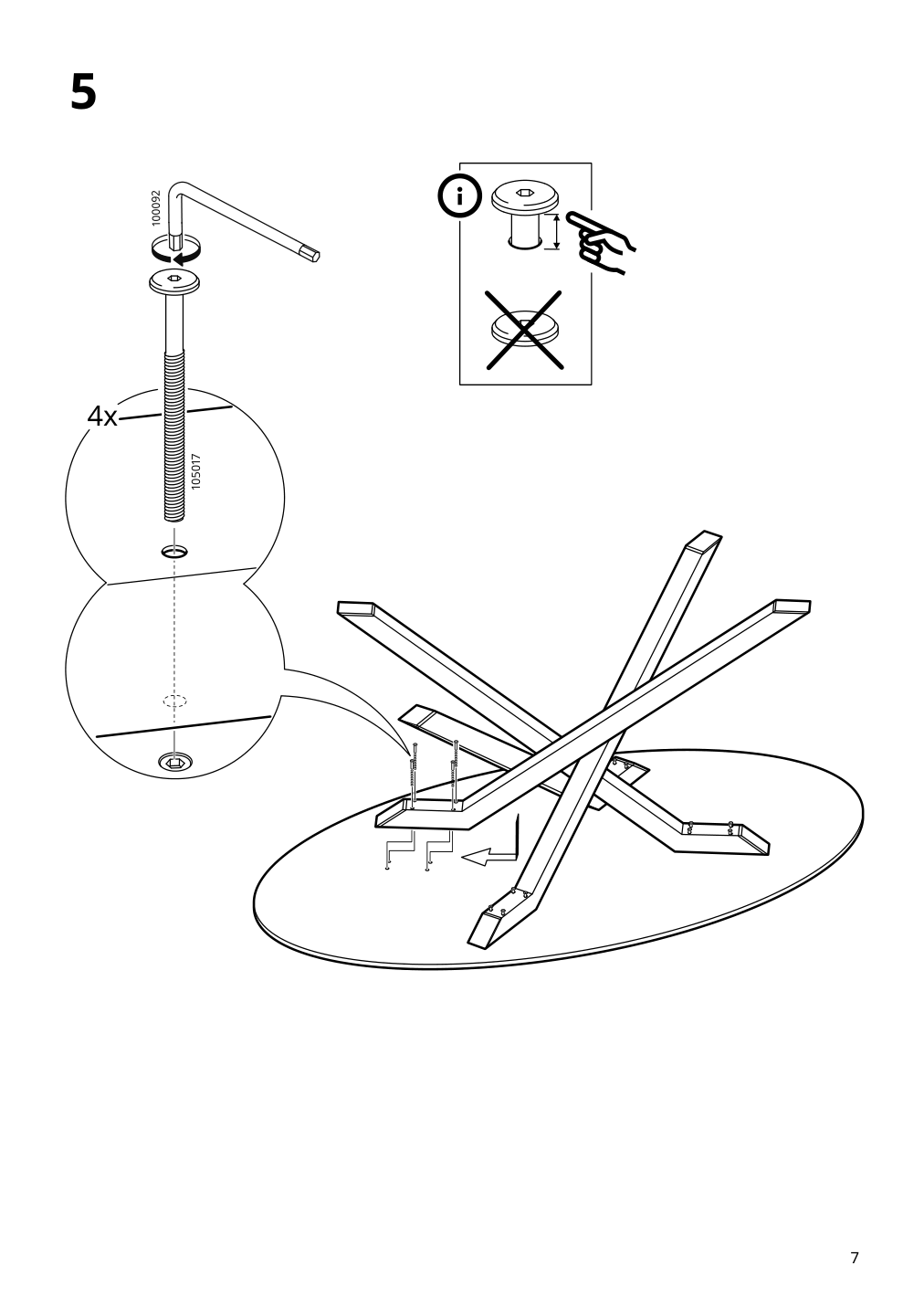 Assembly instructions for IKEA Mariedamm table black marble effect | Page 7 - IKEA MARIEDAMM table 205.761.24