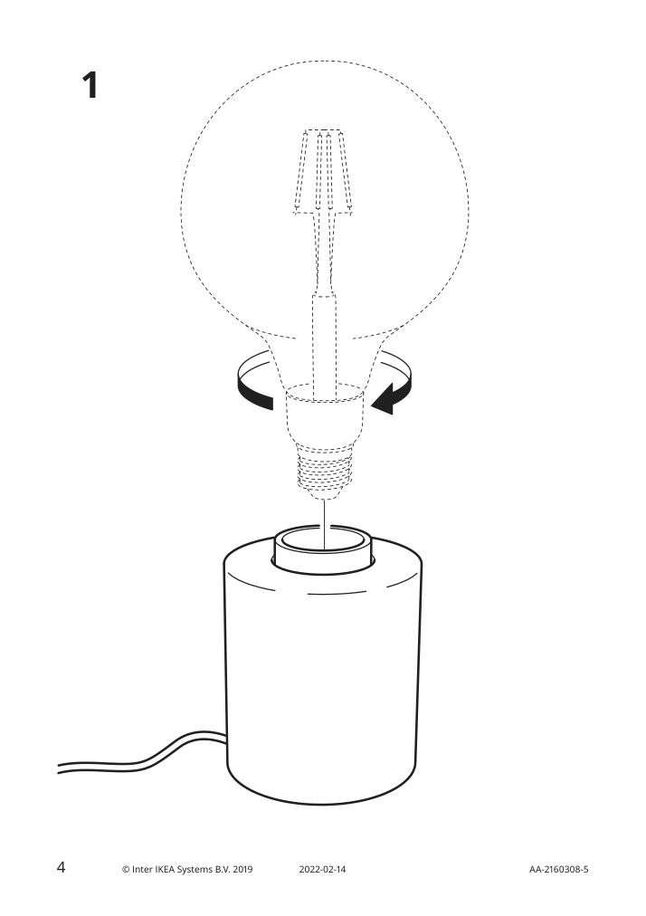 Assembly instructions for IKEA Markfrost table lamp marble black | Page 4 - IKEA MARKFROST / MOLNART table lamp with LED bulb 794.913.40