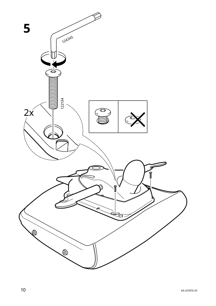 Assembly instructions for IKEA Markus office chair vissle dark gray | Page 10 - IKEA MARKUS office chair 702.611.50