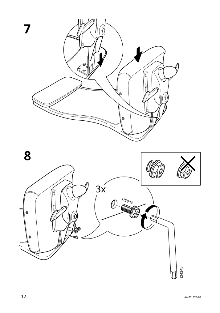 Assembly instructions for IKEA Markus office chair vissle dark gray | Page 12 - IKEA MARKUS office chair 702.611.50