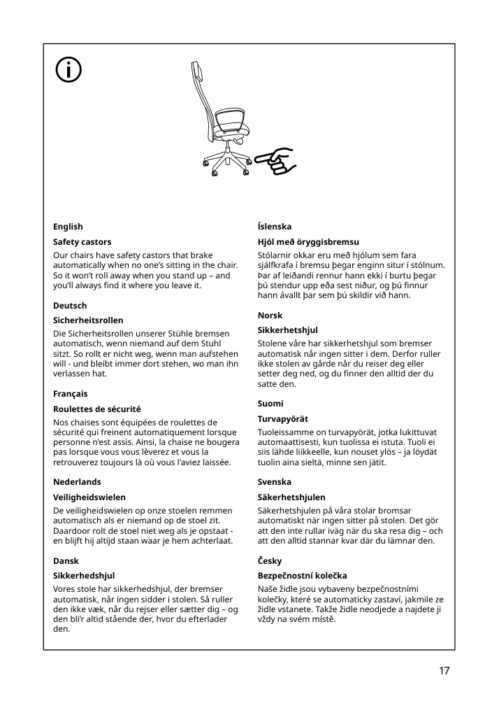 Assembly instructions for IKEA Markus office chair vissle dark gray | Page 17 - IKEA MARKUS office chair 702.611.50