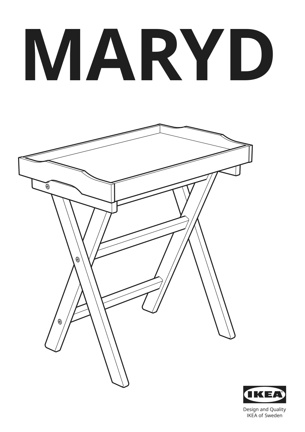 Assembly instructions for IKEA Maryd tray table gray | Page 1 - IKEA MARYD tray table 902.927.25