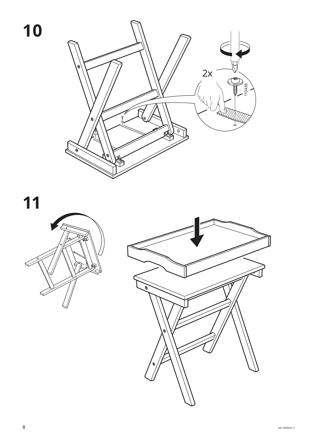 Assembly instructions for IKEA Maryd tray table gray | Page 8 - IKEA MARYD tray table 902.927.25