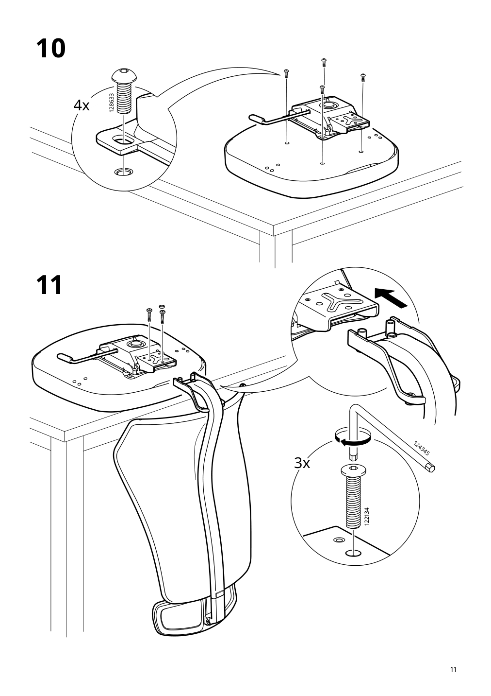 Assembly instructions for IKEA Matchspel gaming chair bomstad black | Page 11 - IKEA BEKANT / MATCHSPEL desk and chair 194.407.92