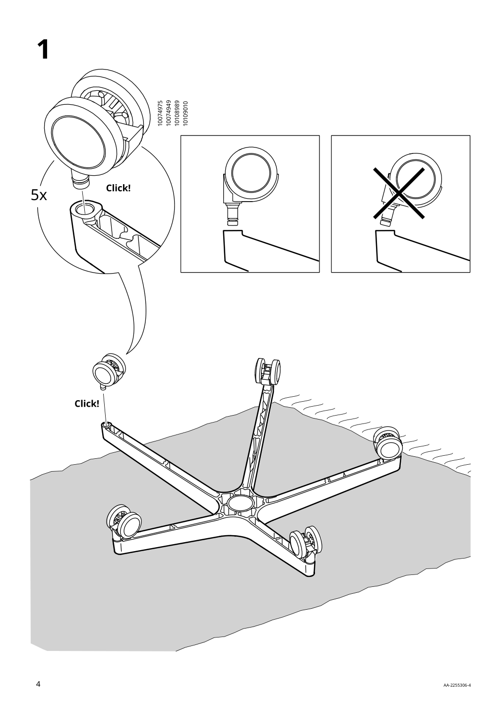 Assembly instructions for IKEA Matchspel gaming chair bomstad white | Page 4 - IKEA BEKANT / MATCHSPEL desk and chair 294.409.56