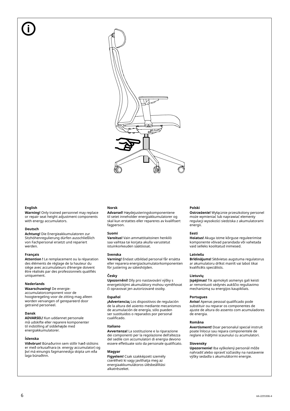 Assembly instructions for IKEA Matchspel gaming chair bomstad white | Page 6 - IKEA BEKANT / MATCHSPEL desk and chair 294.409.56